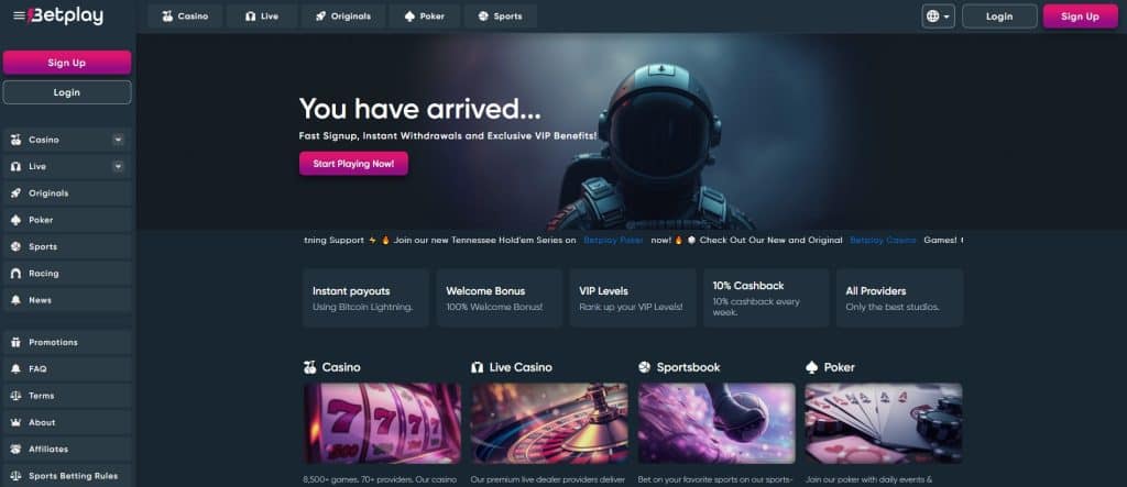 BetPlay.io – Minimalist Casino Focused on Speed & Privacy